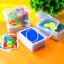 4 Pcs Playing Card Case, Works for 112 Standard UN* Cards And Other Same Or Smaller Size Very Well, Plastic Clear Card Deck Box Storage,4 1/2" 3 1/4" 1 1/8" (NO Cards)