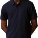 Calvin Klein Mens Liquid Touch Polo (Medium, Dark Sapphire)