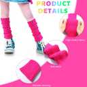 Giegxin Kids 80s Workout Costume Halloween Outfit Accessories Retro Neon Leotard Legging Headband Wristband Leg Warmers, 110