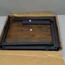 AMHANCIBLE C Shaped Side Table, End Tables Living Room Set of 2, Slide Under Couch Table for Sofa, TV Trays for Bedroom, Small Space, Rustic Brown HET02CBR