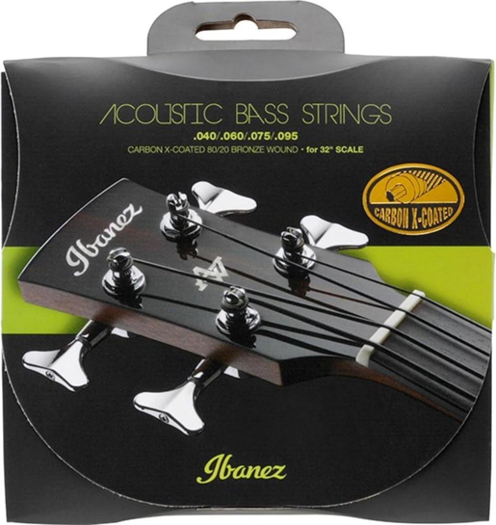 2 x Ibanez Carbon Coated Strings for 32 Inch Scale Acoustic Bass-040-095 80/20 Bronze (IABS4XC32)