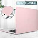 DONGKE for MacBook Pro 13 inch Case 2023 2022 2021 2020 Release Model: A2338 M2/M1 A2289 A2251 with Touch Bar & Touch ID, Frosted Matte Plastic Hard Shell Case & Keyboard Cover, Solid Pink