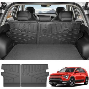 Seat Back Cover Fit for 2023 2024 Kia NIRO EV Accessories Cargo Liner TPE Cargo Mat Back Seat Protector Trunk Mat for 2024 Kia NIRO EV(Not Fit Dual Level Cargo Board)(Seat Back Cover)