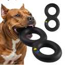 Goughnuts — Dog Toys for Aggressive Chewers | Virtually Indestructible Pull Toy for Large Breeds Such as Pit Bulls and German Shepherds | Heavy Duty Tug Dog Toy | Large | Black