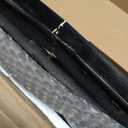 Genuine Leather Piano Bench with Storage, Adjustable Height Keyboard Bench with High-Density Sponge Cushion,Curved Legs for Piano/Keyboard, Supports Duet Playing,Black