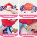 Golray Baby Crawling Toys 12-18 Months, Musical Dancing Tummy Time Red Crab with 50 Songs, Walking Moving Baby Sensory Toys, Toddlers Girls Boys Birthday Gifts for Infants 1-3 Years Old