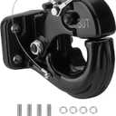 SPARKWHIZ Pintle Hook Hitch 66,000 lbs, Fits 2-1/2 to 3-Inch Lunette Ring Pintle Hitch Receiver, Forged Steel Structure, Anti Corrosion and Anti Rust Coating