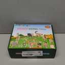 12PCS Bendable Wooden Animal Toys, Fun and Posable Animal Toys for Early Education, Smooth Natural Wood, Safari Farm Wood Animals Learning Toy for Kids (12 Pack Zoo)