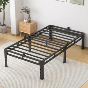 2-in-1 Twin XL Metal Platform Bed Frame, 14 Inch Heavy Duty Bed Base