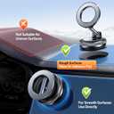 CoolpowNewest Vacuum Magnetic Phone Holder for Car Phone Holder MountMovable Vacuum Suction Magsafe Car Mount Cell Phone Holders for Your Car Accessories for Women Men for iPhone 17 16 15 14 Kits