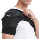 Shoulder Brace for Rotator Cuff, Tendonitis, Dislocation, Shoulder Pain Relief, Arm Sling Shoulder Support Fit Sleeve Wrap for Men & Women Black L-XL
