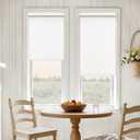 Birch Cream Cordless Roller Shades Light Filtering Blinds 24" W x 72" H