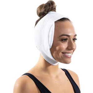 ContourMD Face Wrap & Ear Surgery Pillow  Chin Compression Garment for Post-Surgery Recovery  Medical Head Wrap for Facial Surgery, Face Lift, Chin Lift, TMJ, Otoplasty  One Size Fits All S18