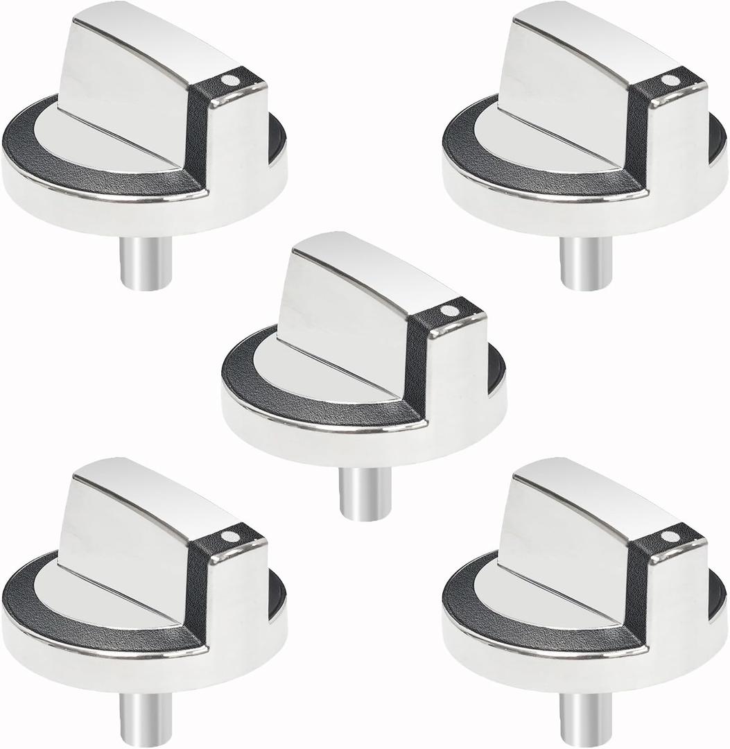 W10284885 Gas Stove Knobs 5 Pack Compatible with Whirlpool Range Oven Burner Accessories Replacements Part W10284885,WPW10284885,1874811,AP6018699,PS11752001,EAP11752001,PD00005137