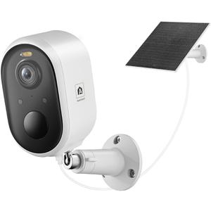 Solar Security Camera Outdoor Wireless, 2K Color Night Vision, Battery Powered PIR Motion Detection,2.4GHz WiFi Cameras for Home Surveillance, Light and Sound Alarm, 2-Way Audio