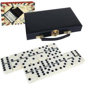 GOTHINK Portable Double 6 Dominos Set for Adults with Storage Box 28 Tiles Dominoes Set for Holiday Travel Game - Classic Tabletop Board Games Durable, Travel-Friendly, and Easy to Read Tiles
