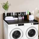 Washer Dryer Countertop with Shelf, 54" W×27.5" D×11.81" H, Black