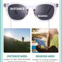 LianSan Bifocal Reading Sunglasses for Women Stylish UV Protection Sun Readers with Spring Hinge Top Clear Eyeglasses