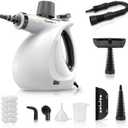 SakerPlus Steam Disinfection Cleaner, Handheld Pressurized Steamer with 9-Piece Accessories for Multi-Surface Cleaning, Natural Sanitization for Kitchen, Floor (1 x Steam Cleaner Kit + 4 Fiber Cloths)