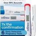 Clearblue Early Pregnancy Test Kit, at-Home Pregnancy Test Kit for Women, hCG Hormone Pregnancy Tests with Easy-to-Read Results, 7 Tests
