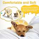 Inflatable Dog Cone Collar for Large Medium Small Dogs, Soft Adjustable Recovery Cone for Dogs Cats,Dog Neck Donut Alternative After Surgery Lemon,Small