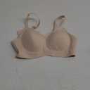 Vertvie Bras for Women No Underwire Wireless Support Bra Underarm-Smoothing Seamless Push Up Full Coverage T-Shirt Sports Bra (Large, Beige)