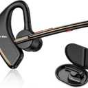 New Bee Bluetooth Earpiece V5.2 Wireless Bluetooth Headset 24Hrs Talktime CVC8.0 Dual Mic Noise Cancelling for iPhone/Android/Driver/Business/Office(Black)