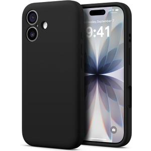 AOTESIER Compatible with iPhone 17 Case, Silicone Upgrade [Full Camera Protection][Integrated Camera Control Button] Shockproof Protective 17 Phone Case with Anti-Scratch Lining, Black (for iPhone 17 (6.3''))