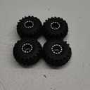 GLOBACT Aluminum Monster Truck RC Wheel Tires 68 * 33mm for 1/24 AXIAL SCX24 FMS FCX24 RC Crawler Car Upgrade Accessories (4Pcs Black)