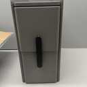 VICITON Narrow Nightstand with 2 Drawers, Narrow Side Table Leather Surface, Slim Bedside Table for Bedrooms, Dormitories, Living Rooms (Light Gray, 15.7" D x 7.8" W x 22.4" H)