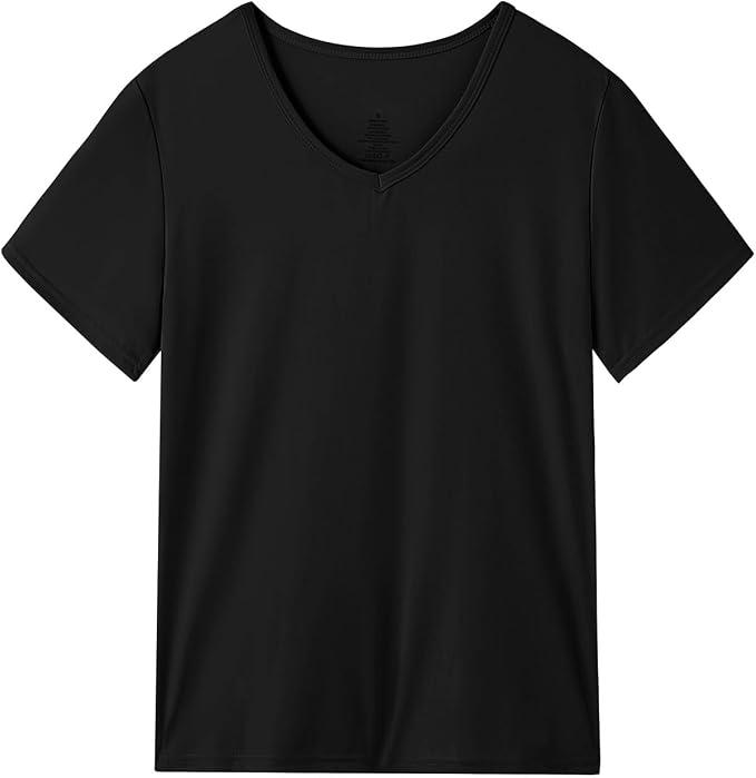 Womens Tops Basic T Shirts Summer Outfits Short Sleeve V-Neck T Shirts Comfortable & Stylish for Daily Wear, XL
