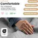 IMPROVIA Washable Underpads, Heavy Absorbency Reusable Incontinence Pads for Kids, Adults, Elderly, and Pets, Waterproof Protection Floor (Gray, 34"x36" (Pack of 4))