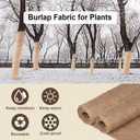 40" x50 Feet Burlap Fabric Natural Burlap Roll Multipurpose Burlap Tree Wrap Premium Weed Barrier Erosion Jute Fabric for Gardening, Weddings, Crafts & Holiday Decor Wedding Aisle Runner