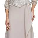 Le Bos Women's Embroidered MESH Cut Out Detail Long Dress Dress