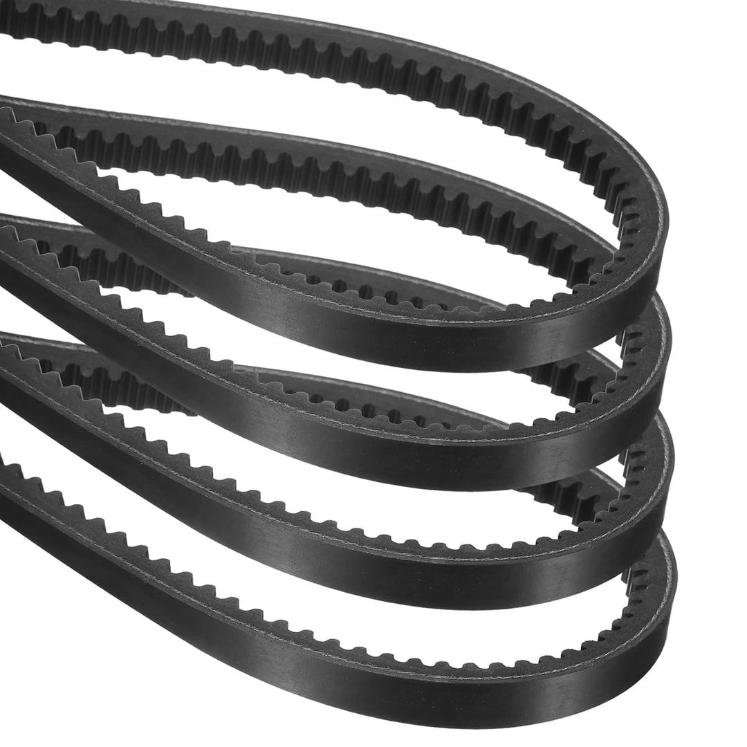 uxcell 4Pcs AX35 EPDM V-Belt, Raw Edge Cogged Industrial Rubber V Belt 1/2" Width x 37" Outer Circumference