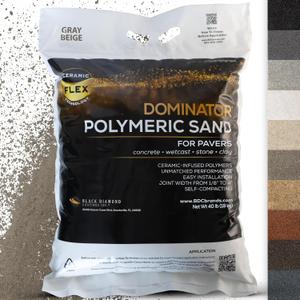 40 Pound Gray Beige DOMINATOR Polymeric Sand with Revolutionary Ceramic Flex Technology for Stabilizing Paver Joints/Gaps, 1/8 up to 4, Professional Grade Results