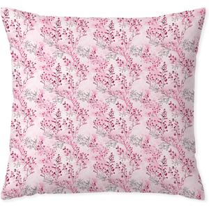 Pink Christmas Berry Botanical Pillow Covers 18x18, Preppy Christmas Decor, Holiday Winter Xmas Flower Decorative Throw Pillow Covers for Couch Sofa Bedroom Living Room Home