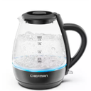 Chefman 1.7-Liter Electric Tea Kettle w/ Borosilicate Glass and Automatic Shutoff - Black