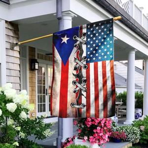 FLAGWIX Proud Puerto Rican American Flag, House Flag (29.5" x 39.5") - Puerto Rico Decor, USA House Garden Flags Premium Polyester - Decorative Outdoor Flags