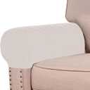 Turquoize Stretch Armrest Covers for Chairs and Sofas Couch Arm Covers for Sofa Spandex Jacquard Armrest Cover Anti-Slip Furniture Protector Armchair Slipcovers for Recliner Set of 4, Ivory White