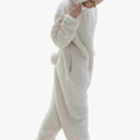 Snug Fit Unisex Adult Onesie Pajamas, Flannel Cosplay Animal One Piece Halloween Costume Sleepwear Homewear Large