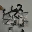 4 Pack Stocking Holders for Mantle for Christmas Decorations,2 in 1 Mantle Garland Holder for Hanging Christmas Stockings,No Drilling Required & Adjustable Garland Hanger, Metal(Black)