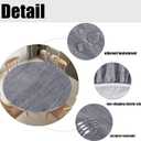 LUSHVIDA Round Waterproof Table Cover Elastic Tablecloth Vinyl Fitted Table Cover Elastic Edged Plastic Table Cloth (Wood Gray, Best for Up to 45"-56" Round)