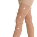 Wegitcs 8-15 mmHg Sheer Compression Pantyhose for Women Shaping, 1 Pair Nude Sheer Tights Compression Stockings, Support Hose for Varicose Veins, Edema, Pain Relief, Flying, Beige, L