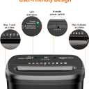 Amazon Basics 8-Sheet High Security Cross Cut Paper and Credit Card Shredder with P-4 Security, Auto Shut-off, Black