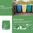 Luxshiny Trash can Replacement Lid Large Plastic Garbage can Lid for Waste Bin for Outdoor Trash can Recycling and Refuse