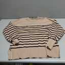 ETCYY NEW Womens Elegant Lounge Sets Knitted Sweatsuit Sets 2 Piece Outfits with Sweater Tops and Wide Leg Sweatpants (Small, 115striped Khaki)