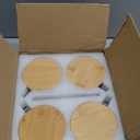 4pcs Set Vintage Coffee Mugs gifts for women, Overnight Oats Containers with Bamboo Lids and Spoons - 14oz Clear Embossed Glass Cups, Cute Coffee Bar Accessories, Iced Coffee Glasses