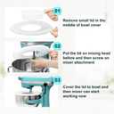 6 QT Stainless Steel Mixer Bowl & K256 Whisk for KitchenAid 5.5-6 Quart Bowl Lift Stand Mixer Replacement, 6 Wire Whip and Mixing Bowl with Cover for KitchenAid Mixers Attachments