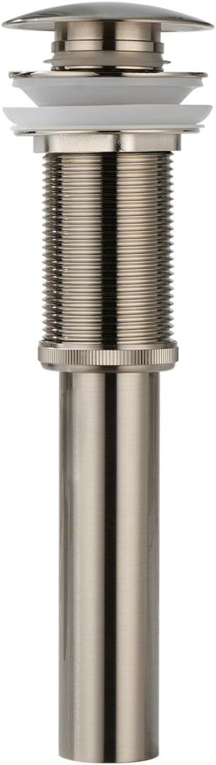 Lefton Pop-up Bathroom Sink Drain Stopper Without Overflow for Vessel Sink Lavotory Vanity, D01 (Brushed Nickel)
